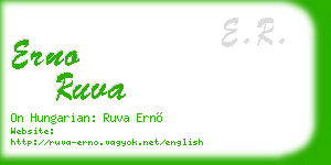 erno ruva business card